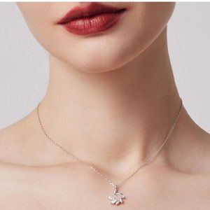 LELCS999 sterling silver little prince wheat ear necklace